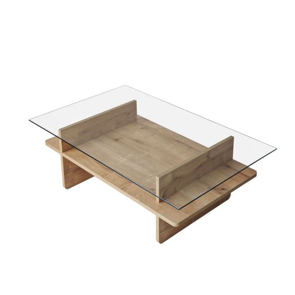 HANAH HOME Klub sto Saga Rectangle, svetlo braon - EP3057851