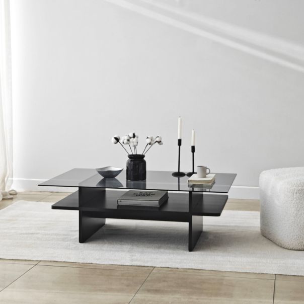HANAH HOME Klub sto Saga Rectangle, crna - EP3057854
