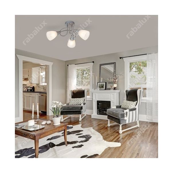 Rabalux Plafonjera Jenna E14 3x MAX 40W brušeni hrom (5532) - 5532