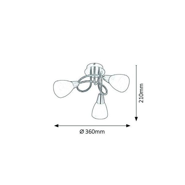 Rabalux Plafonjera Jenna E14 3x MAX 40W antična bronza (5533) - 5533