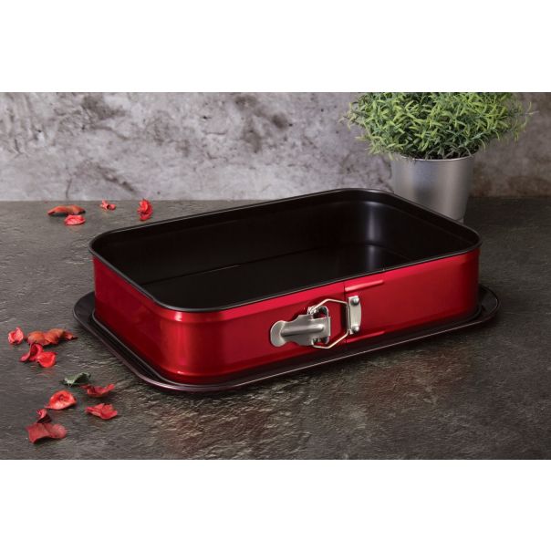 KAUFMAX Modla za tortu pravougaona opasač 39x27 cm burgundy line - 425971