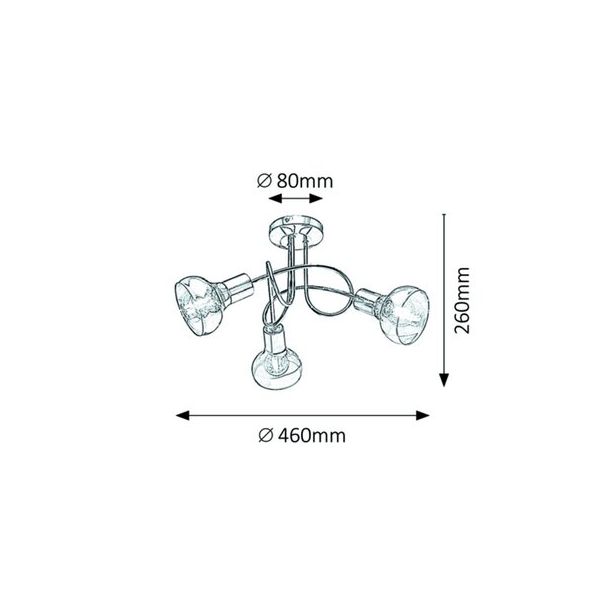 Rabalux Plafonjera Holly E14 3x MAX 40W antično zlato (5548) - 5548