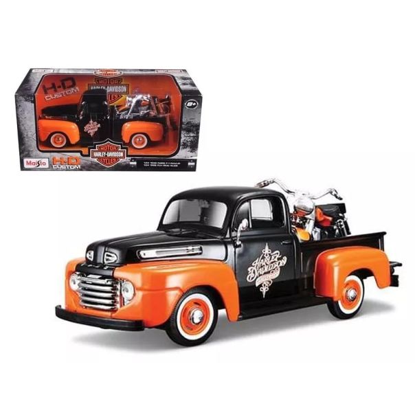 MAISTO Automobil 1:24 1948 Ford F-1 Pickup + 1:24 1958 FLH Duo Glide 32180 - 55485-1