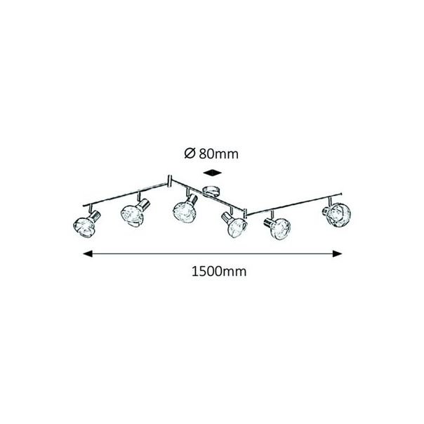 Rabalux Spot rasveta Holly E14 6x MAX 40W antično zlato (5553) - 5553