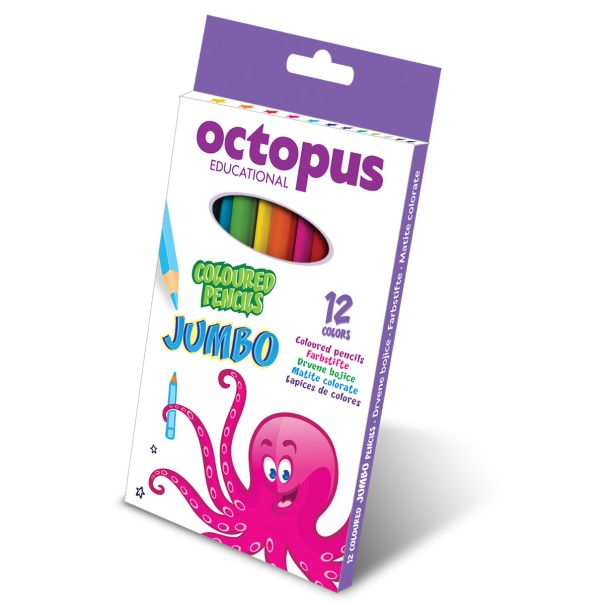 OCTOPUS Drvene boje 12/1  jumbo unl-0105 - 55643