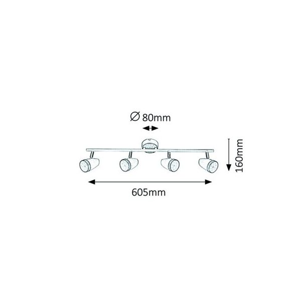 Rabalux Spot rasveta Karen LED 4x 4W bela (5567) - 5567
