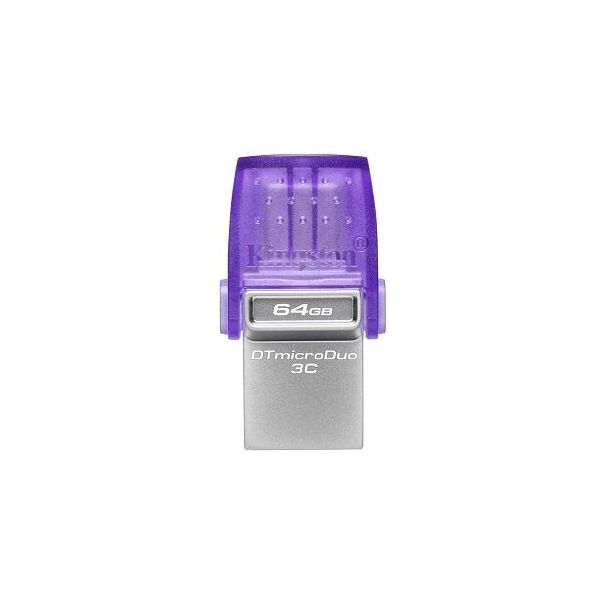 KINGSTON USB flash memorija 2-in-1 64GB, siva/ljubičasta - 073814