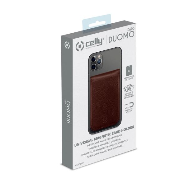 CELLY DUOMO magnetni držač za kartice, braon - CARDDBR