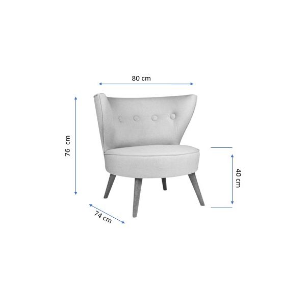 ATELIER DEL SOFA Fotelja Riverhead, plava - 558ZEN1114