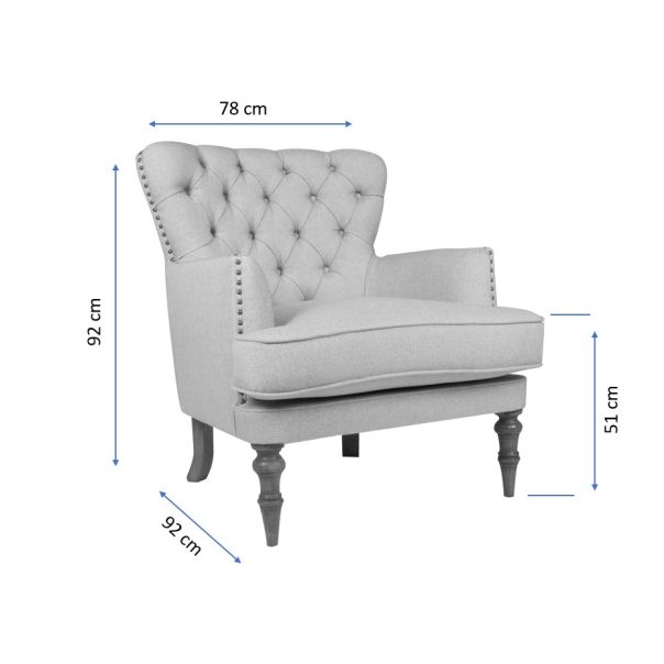 ATELIER DEL SOFA Fotelja New London, krem - 558ZEN1185