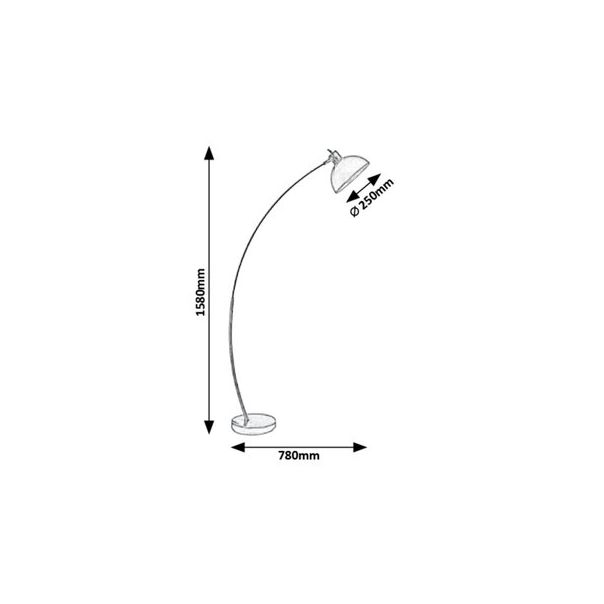 Rabalux Podne lampe Otto E27 1x MAX 60W mat crno (5592) - 5592-1