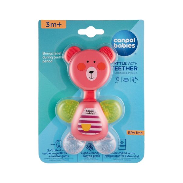 CANPOL BABIES GLODALICA ZVECKA BEAR (0m+) - PINK 56/139 - EP2739737