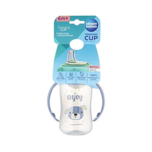 CANPOL BABIES FLASICA/SOLJA SA KLJUNOM I RUCKAMA 56/512 - TRAINING 320ML -CUTE ANIMALS - EP3083366