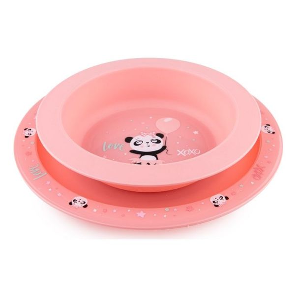 CANPOL Pribor za hranjenje Exotic animals - pink - 56-523_pin