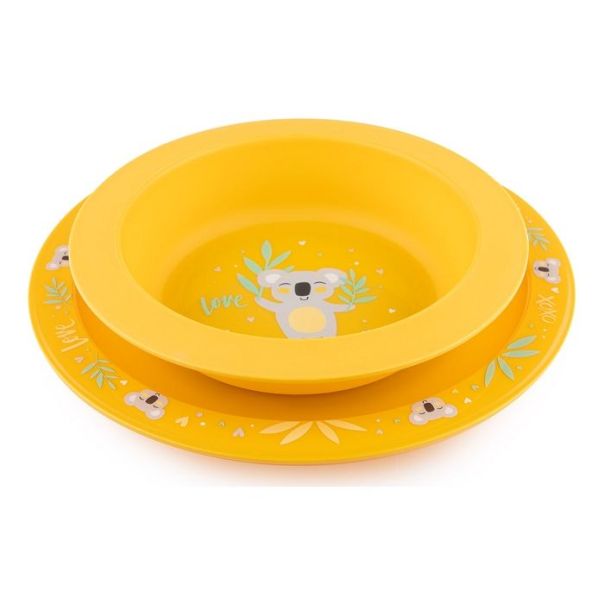 CANPOL Pribor za hranjenje Exotic animals - yellow - 56-523_yel