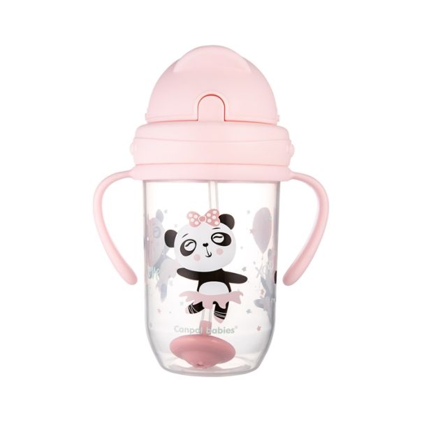 CANPOL BABIES NON-SPILL SPORTSKA SOLJA SA SLAMCICOM (TEG) 270ml 56/606 EXOTIC ANIMALS - PINK - EP2741109