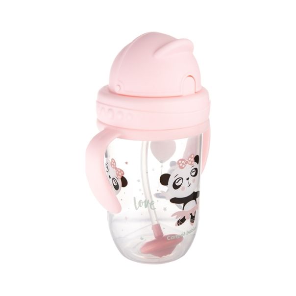 CANPOL BABIES NON-SPILL SPORTSKA SOLJA SA SLAMCICOM (TEG) 270ml 56/606 EXOTIC ANIMALS - PINK - EP2741109