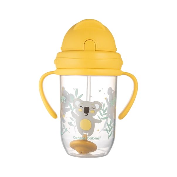 CANPOL BABIES NON-SPILL SPORTSKA SOLJA SA SLAMCICOM (TEG) 270ml 56/606 EXOTIC ANIMALS - YELLOW - EP2741112
