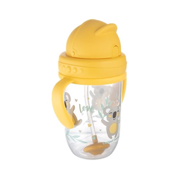 CANPOL BABIES NON-SPILL SPORTSKA SOLJA SA SLAMCICOM (TEG) 270ml 56/606 EXOTIC ANIMALS - YELLOW - EP2741112