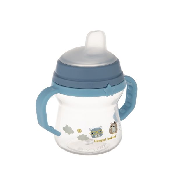 CANPOL BABIES SOLJA BONJOUR PARIS 150ml SA SILIKONSKIM KLJUNOM (56/612) - BLUE - EP2740157