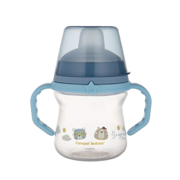 CANPOL BABIES SOLJA BONJOUR PARIS 150ml SA SILIKONSKIM KLJUNOM (56/612) - BLUE - EP2740157