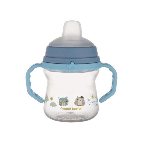 CANPOL BABIES SOLJA BONJOUR PARIS 150ml SA SILIKONSKIM KLJUNOM (56/612) - BLUE - EP2740157