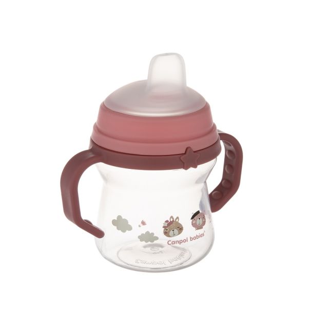 CANPOL BABIES SOLJA BONJOUR PARIS 150ml SA SILIKONSKIM KLJUNOM (56/612) - PINK - EP2740160