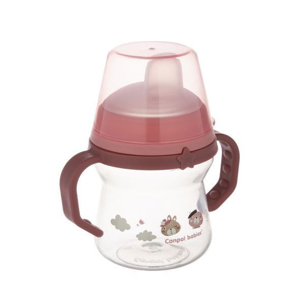 CANPOL BABIES SOLJA BONJOUR PARIS 150ml SA SILIKONSKIM KLJUNOM (56/612) - PINK - EP2740160