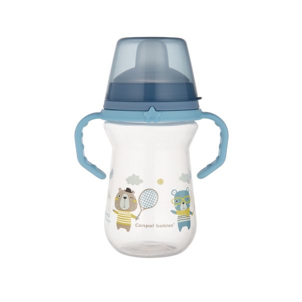 CANPOL BABIES SOLJA BONJOUR PARIS 250ml SA SILIKONSKIM KLJUNOM (56/613) - BLUE - EP2740163