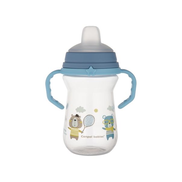 CANPOL BABIES SOLJA BONJOUR PARIS 250ml SA SILIKONSKIM KLJUNOM (56/613) - BLUE - EP2740163