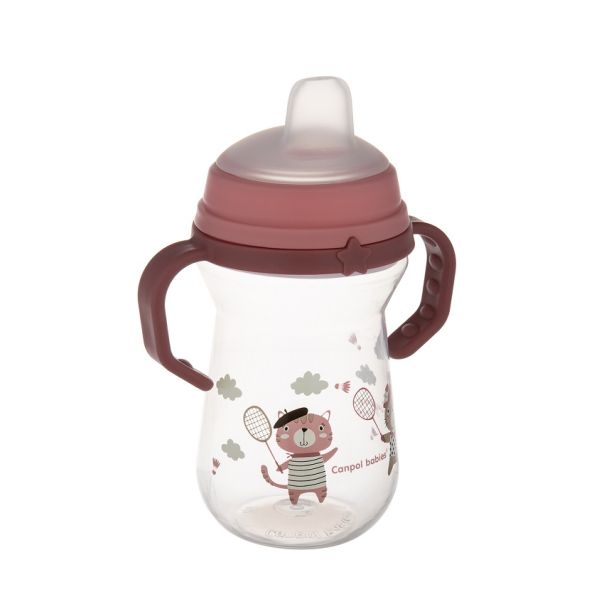 CANPOL BABIES SOLJA BONJOUR PARIS 250ml SA SILIKONSKIM KLJUNOM (56/613) - PINK - EP2740166
