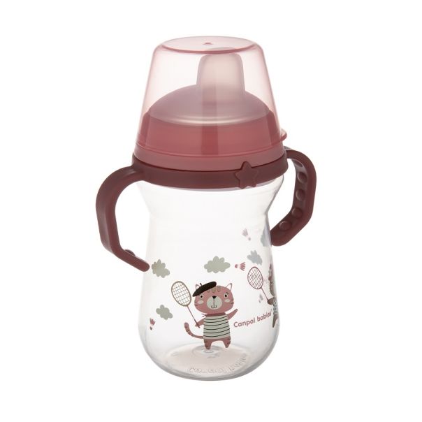 CANPOL BABIES SOLJA BONJOUR PARIS 250ml SA SILIKONSKIM KLJUNOM (56/613) - PINK - EP2740166