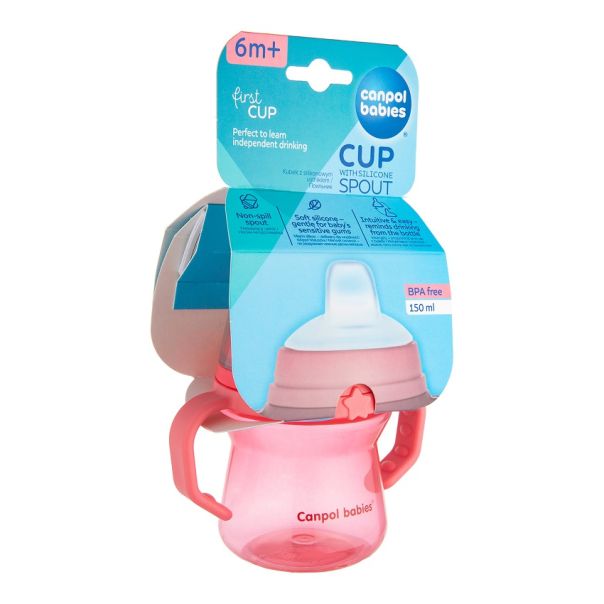 CANPOL BABIES SOLJA 150ml SA SILIKONSKIM KLJUNOM (56/614) - PINK - EP2740169