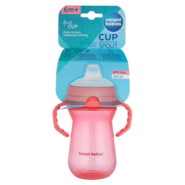CANPOL BABIES SOLJA 250ml SA SILIKONSKIM KLJUNOM (56/615) - PINK - EP2740172