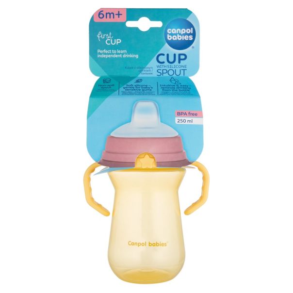 CANPOL BABIES SOLJA 250ml SA SILIKONSKIM KLJUNOM (56/615) - YELLOW - EP2740175