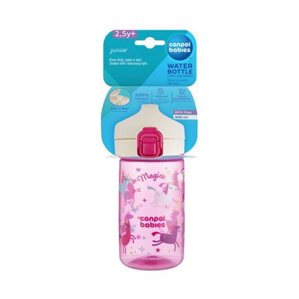 CANPOL BABIES SPORTSKA FLASICA DO 400ML - JUNIOR PINK OD 2.5G+ - EP3083375