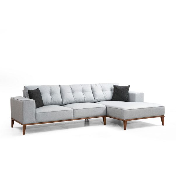 ATELIER DEL SOFA Ugaona garnitura Montana, desna, svetlosiva - 560ARE1103