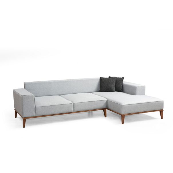 ATELIER DEL SOFA Ugaona garnitura Montana, desna, svetlosiva - 560ARE1103