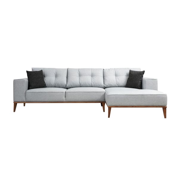 ATELIER DEL SOFA Ugaona garnitura Montana, desna, svetlosiva - 560ARE1103