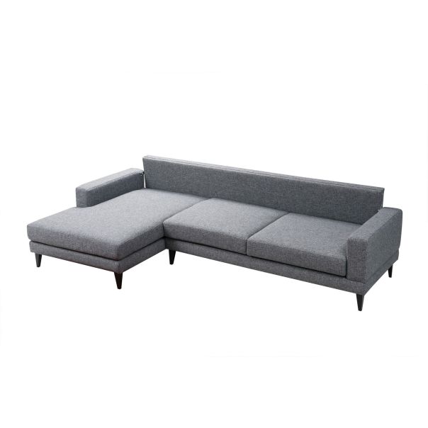 ATELIER DEL SOFA Ugaona garnitura Nordic, leva, tamnosiva - 560ARE1112