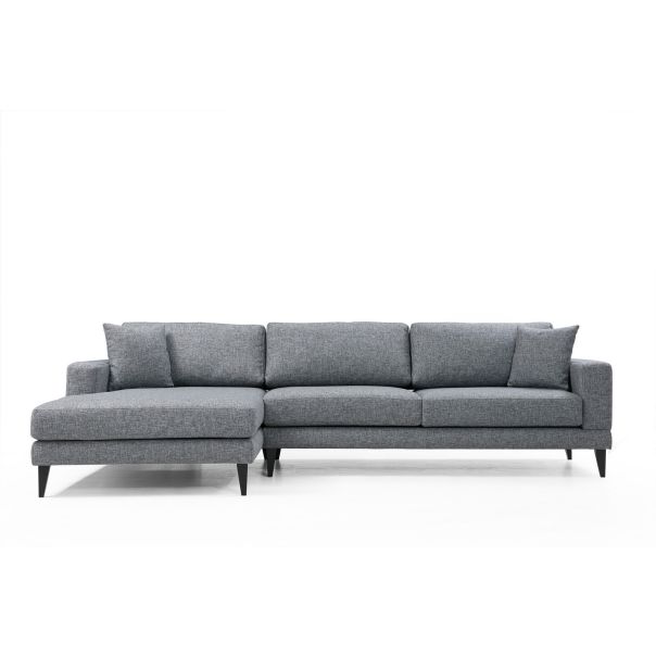 ATELIER DEL SOFA Ugaona garnitura Nordic, leva, tamnosiva - 560ARE1112