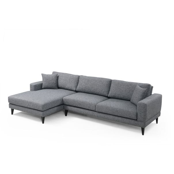 ATELIER DEL SOFA Ugaona garnitura Nordic, leva, tamnosiva - 560ARE1112