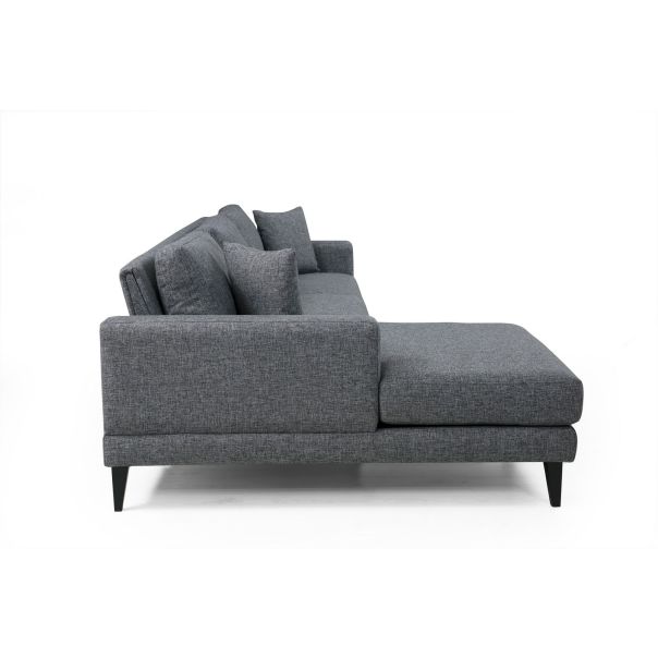 ATELIER DEL SOFA Ugaona garnitura Nordic, leva, tamnosiva - 560ARE1112