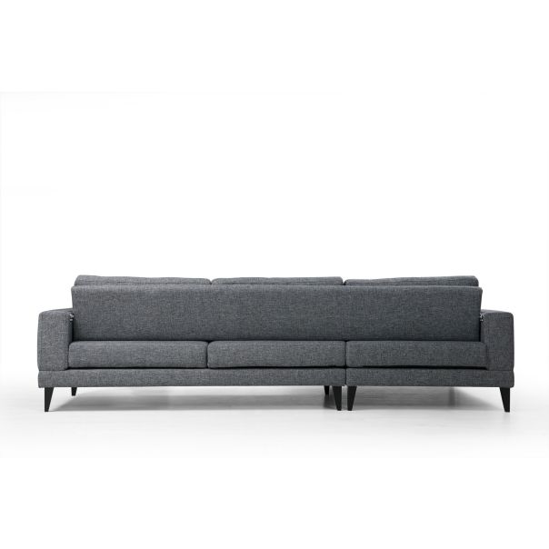 ATELIER DEL SOFA Ugaona garnitura Nordic, leva, tamnosiva - 560ARE1112