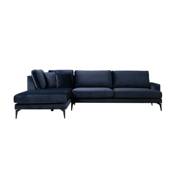ATELIER DEL SOFA Ugaona garnitura Papira, leva, tamnoplava - 560ARE1114