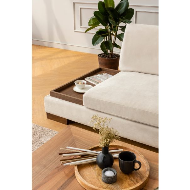 ATELIER DEL SOFA Ugaona garnitura Tulip, desna sa stalkom, bež - 560ARE1158