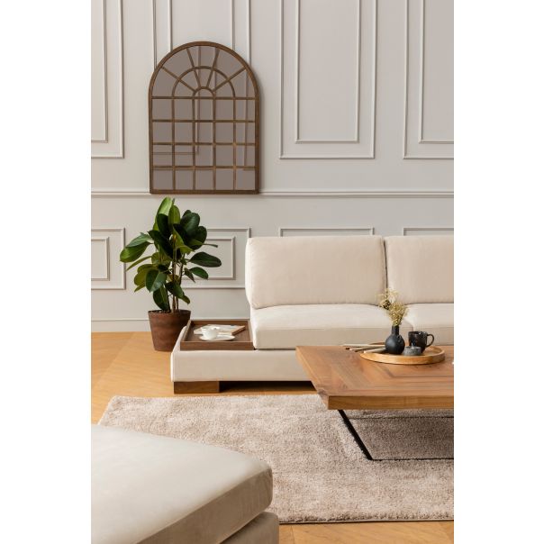 ATELIER DEL SOFA Ugaona garnitura Tulip, desna sa stalkom, bež - 560ARE1158