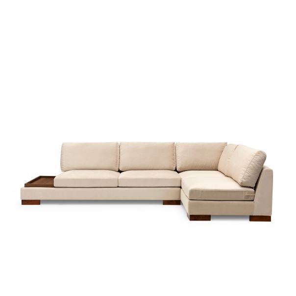ATELIER DEL SOFA Ugaona garnitura Tulip, desna sa stalkom, bež - 560ARE1158