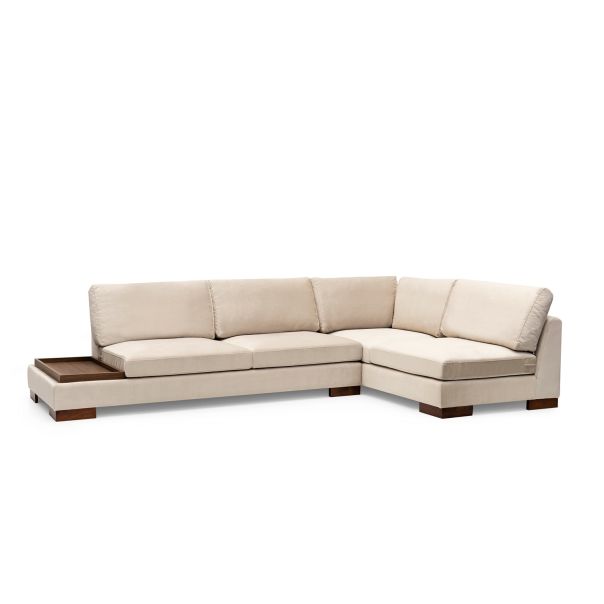 ATELIER DEL SOFA Ugaona garnitura Tulip, desna sa stalkom, bež - 560ARE1158