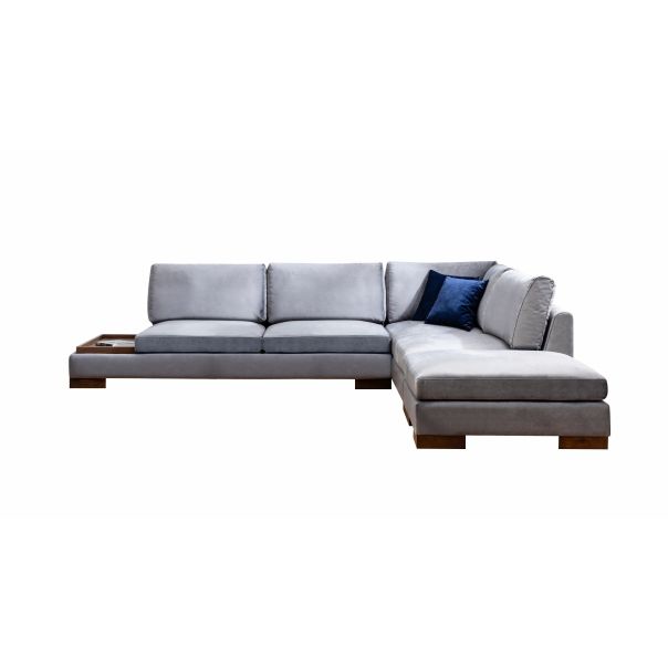ATELIER DEL SOFA Ugaona garnitura Tulip, desna sa stalkom, tamnosiva - 560ARE1162